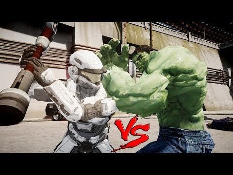 SPARTAN WHITE (HALO REACH) VS HULK - EPIC BATTLE - Grand Theft Auto IV