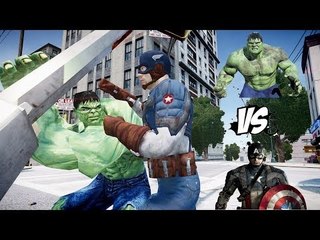 CAPTAIN AMERICA VS HULK - EPIC BATTLE - Grand Theft Auto