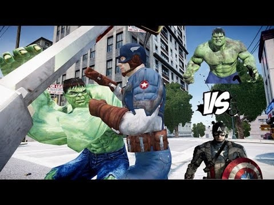CAPTAIN AMERICA VS HULK - EPIC BATTLE - Grand Theft Auto