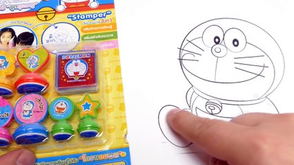 Doraemon (ドラえもん) Stamper Inkpad & Card Set Playset for School
