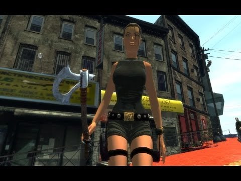 GRAND THEFT AUTO IV: ANGELINA JOLIE - TOMB RAIDER MOVIE