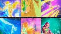 Winx Club: All Transformations! Split Screen! HD!