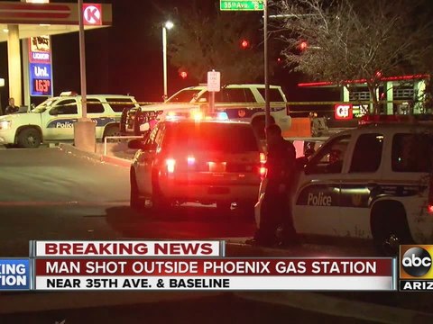 Man shot outside Phoenix gas station