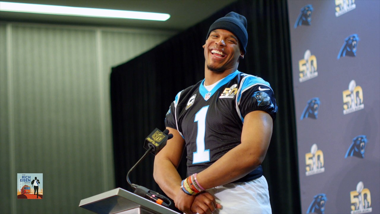 Snoop Dogg Interviews Cam Newton at Super Bowl 50 Media Day