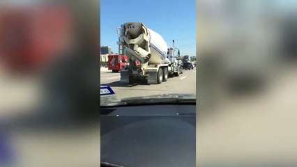 Шок! Цементовоз протащил дорогую машину! Аварии, Дтп, 2014 г