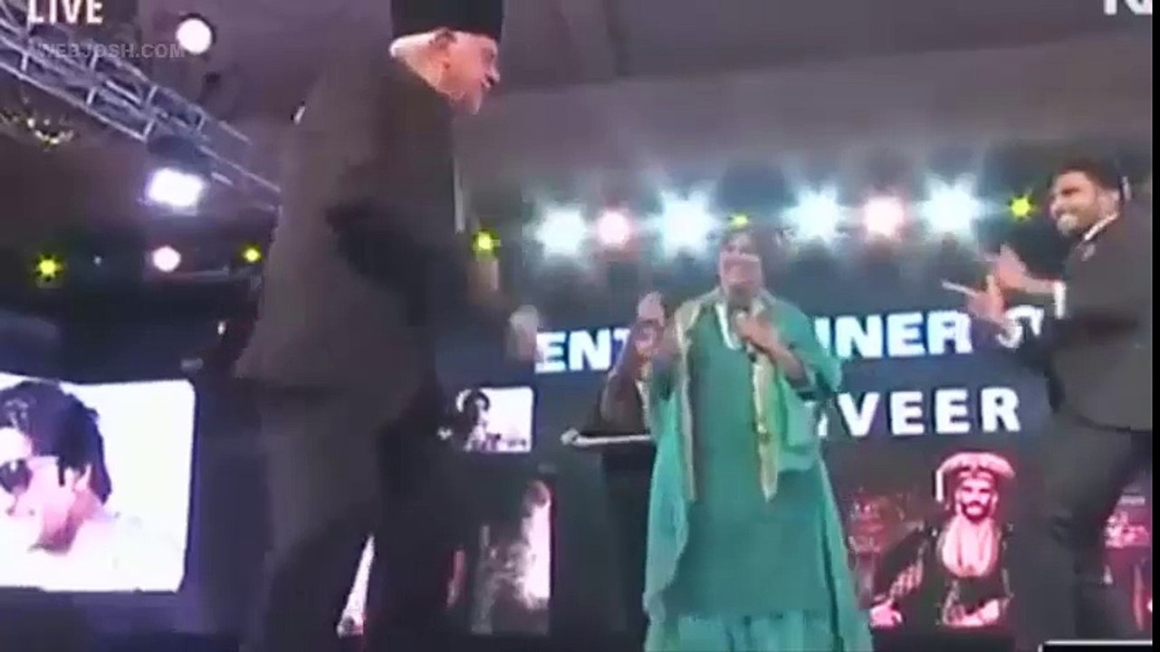 Farooq Abdullah Dance - Dancing with Ranveer Singh and Barkha Dutt