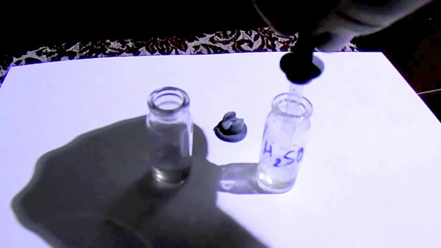 Прикольные химические реакции. Сода против концентрированной серной кислоты