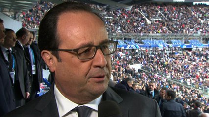 Interview lors du match France-Italie au Stade de France
