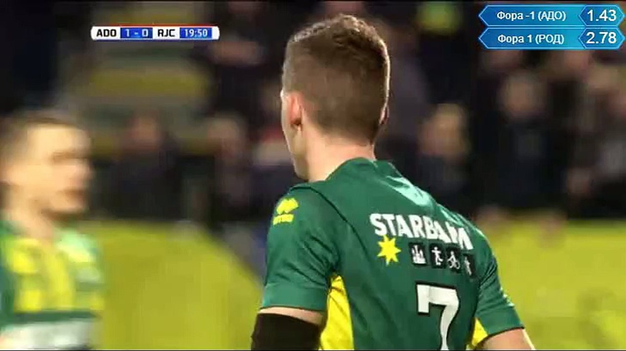 1-0 Kevin Jansen Goal - ADO Den Haag - Roda Kerkrade - 06.02.2016