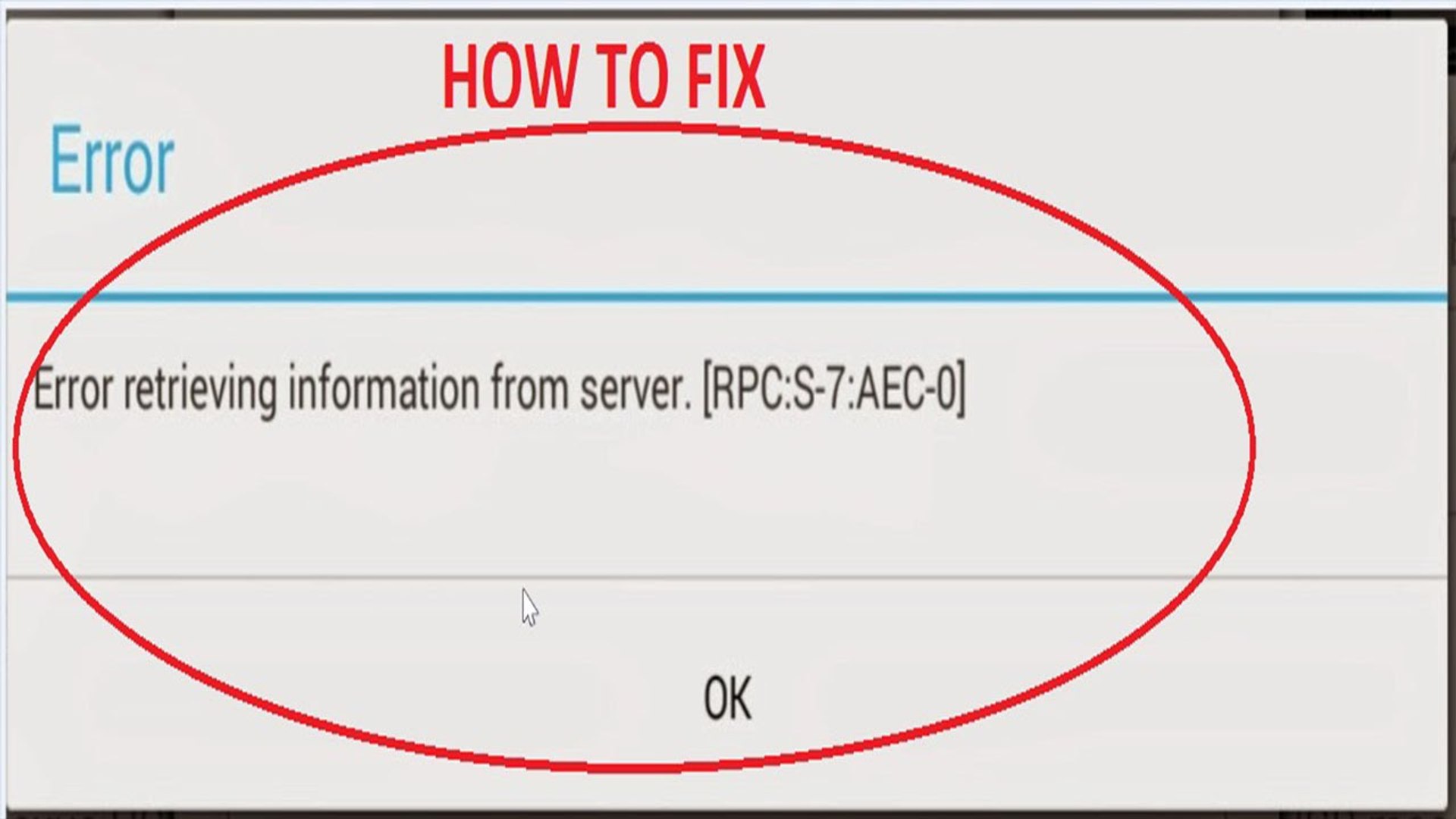 How To Fix Error Retrieving Information From Server Rpc S 7 Aec 0 Video Dailymotion