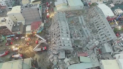 Download Video: Les images stupéfiantes après le tremblement de terre à Taïwan