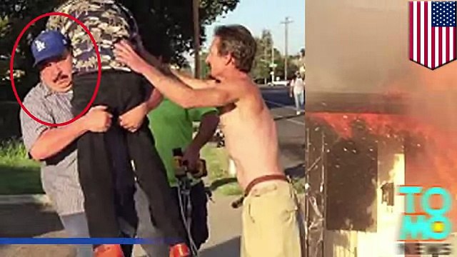 Неизвестный герой спас пожилого мужчину из горящего дома