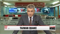 At least 5 dead in powerful Taiwan earthquake