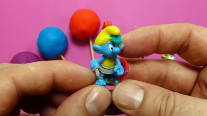 Play-Doh Lollipop Surprise Balls with Toys Hello Kitty, Smurf, Filly & ---