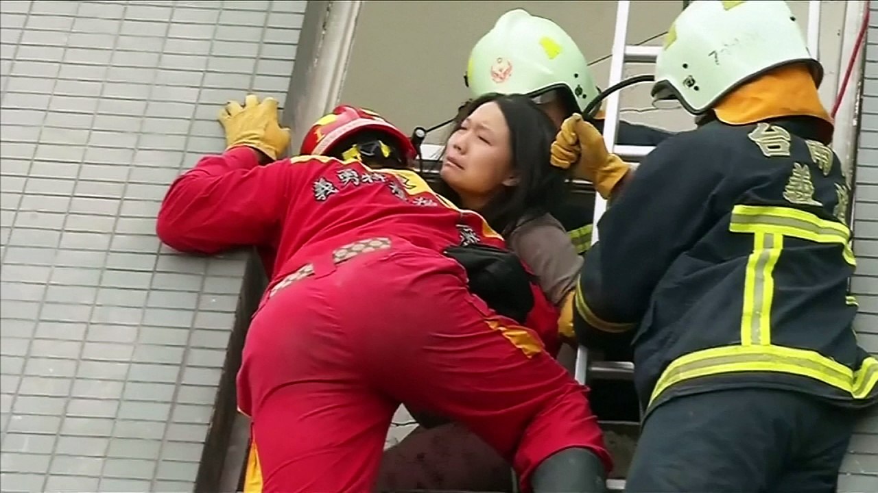 A deadly earthquake strikes Taiwan and topples buildings