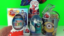 Surprise Eggs Kinder Surprise Easter Egg Batman Spiderman Disney Monsters University Despicable Me