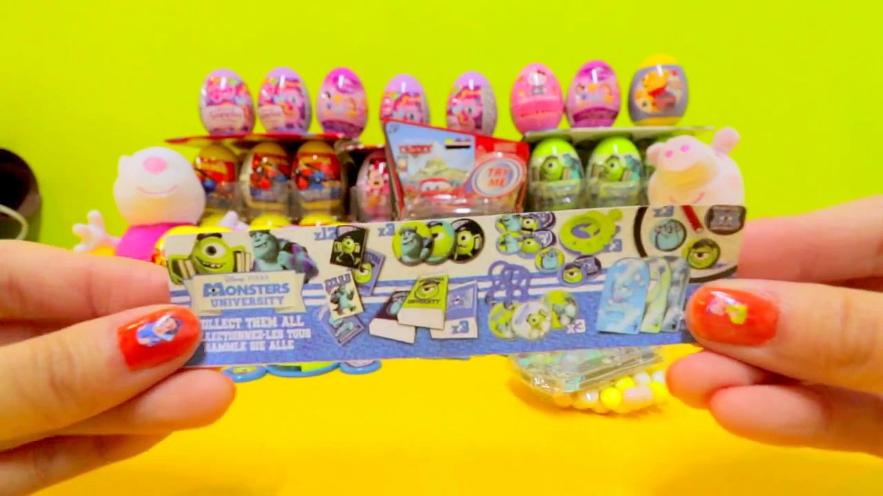 SURPRISE EGGS feat. Monster University, Spider Man and Minnie Mouse