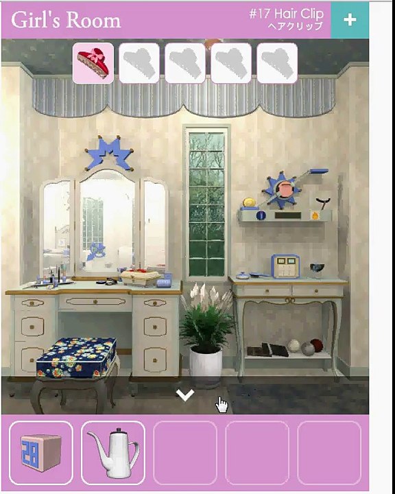 Girls Room Escape No 1 hair clip walkthrough