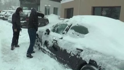 Abant Tabiat Parkı'nda Kar Yağışı Etkili Oluyor