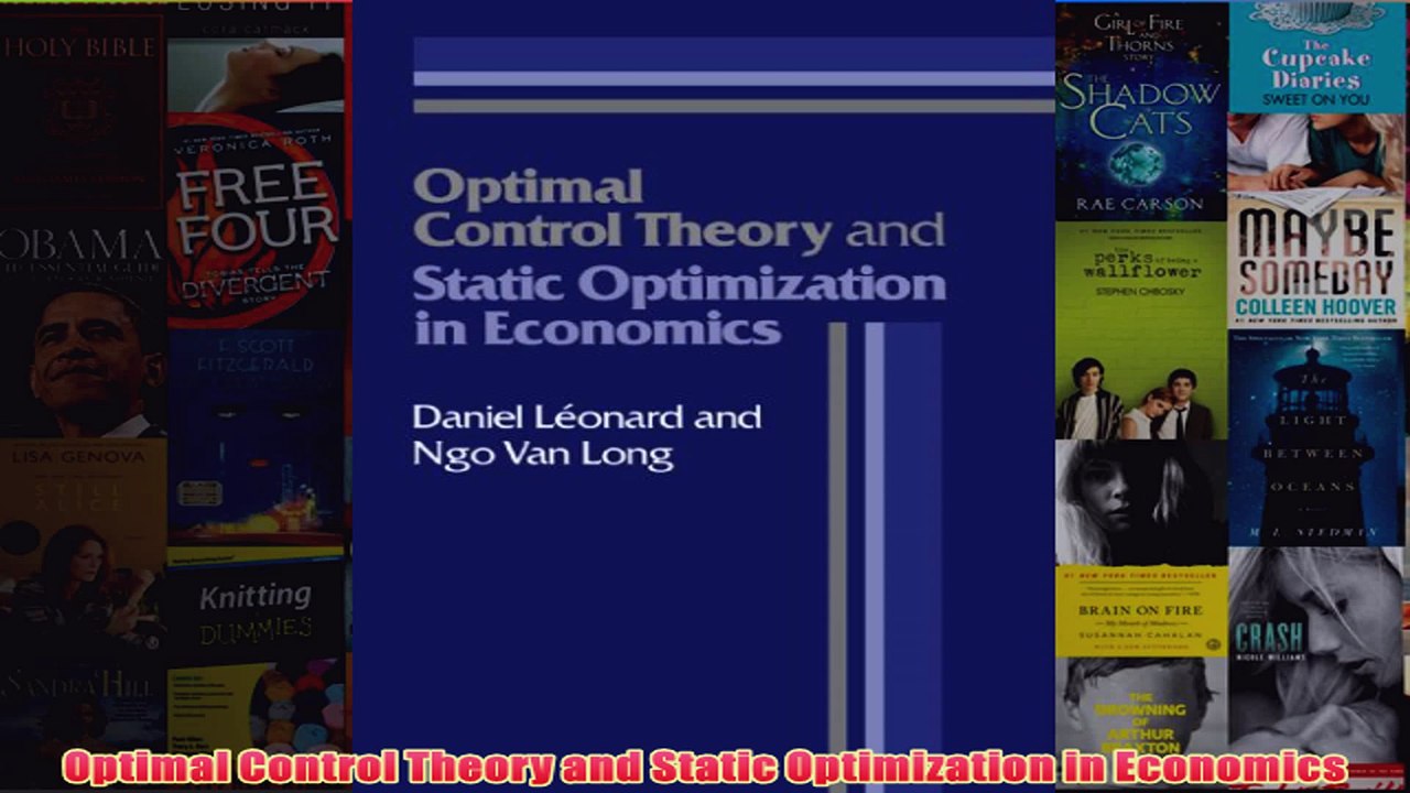 Download PDF  Optimal Control Theory and Static Optimization in Economics FULL FREE