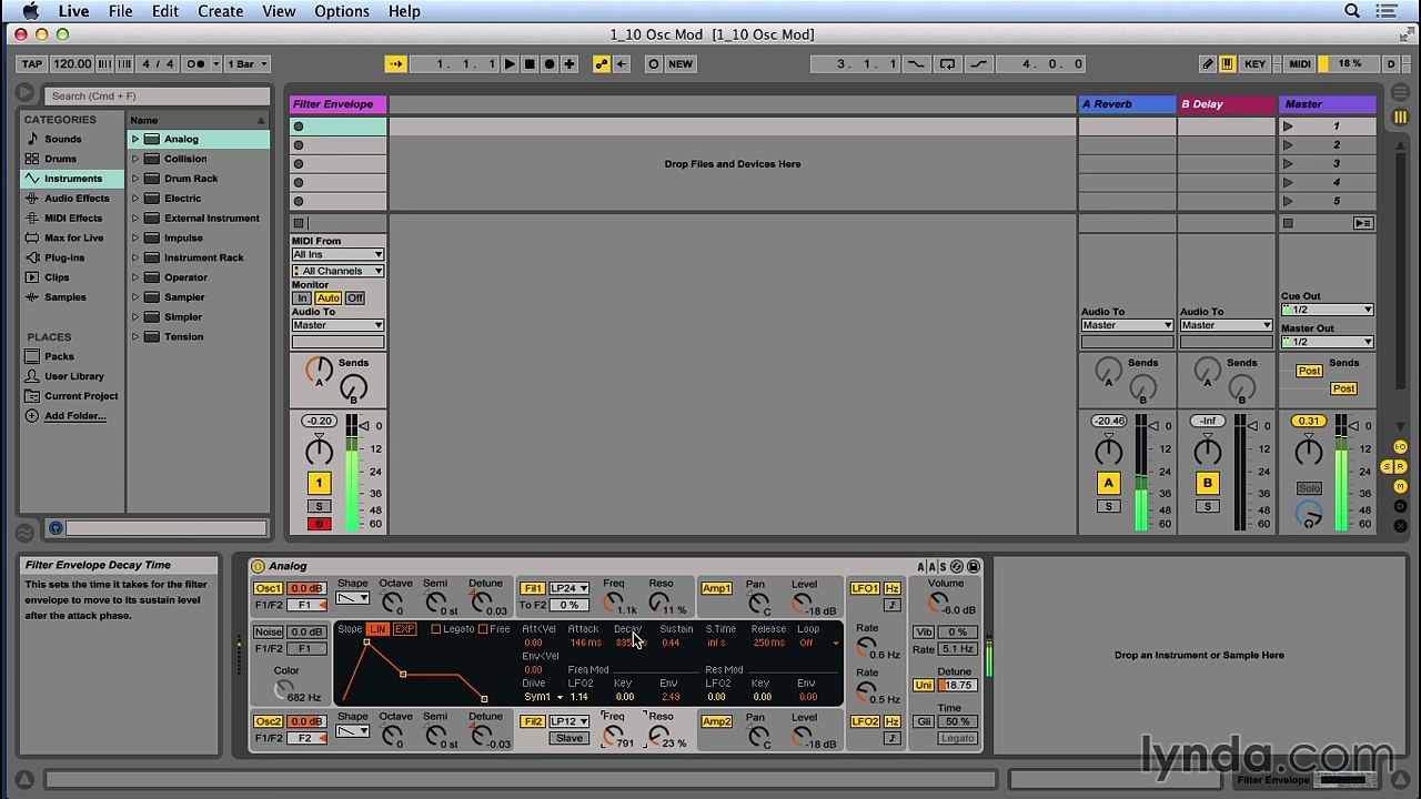 Up and Running with Ableton Analog 013 Emulating vintage synth oscillator modulation
