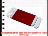 Ozaki OC549WH/RD/WH - Funda para móvil Apple iPhone 5 color blanco/ rojo