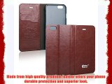 Pdncase Funda de Piel para iphone 6 Plus Wallet Case Cover - Marrš®n