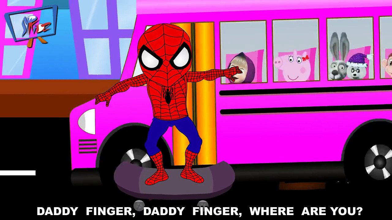 Spiderman comic finger family rhyme for childrens