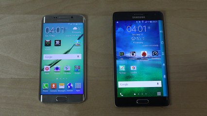 Samsung Galaxy S6 Edge vs. Samsung Galaxy Note Edge - Which Is Faster? (4K)