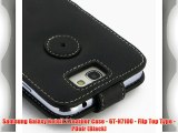 Samsung Galaxy NoteII 2 Leather Case - GT-N7100 - Flip Top Type - PDair (Black)