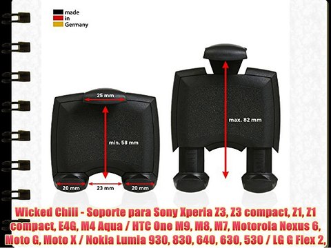 Wicked Chili - Soporte para Sony Xperia Z3 Z3 compact Z1 Z1 compact E4G M4 Aqua / HTC One M9