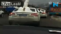 Chinese man drives places with penis on his car