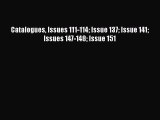 [PDF Télécharger] Catalogues Issues 111-114 Issue 137 Issue 141 Issues 147-148 Issue 151 [Télécharger]