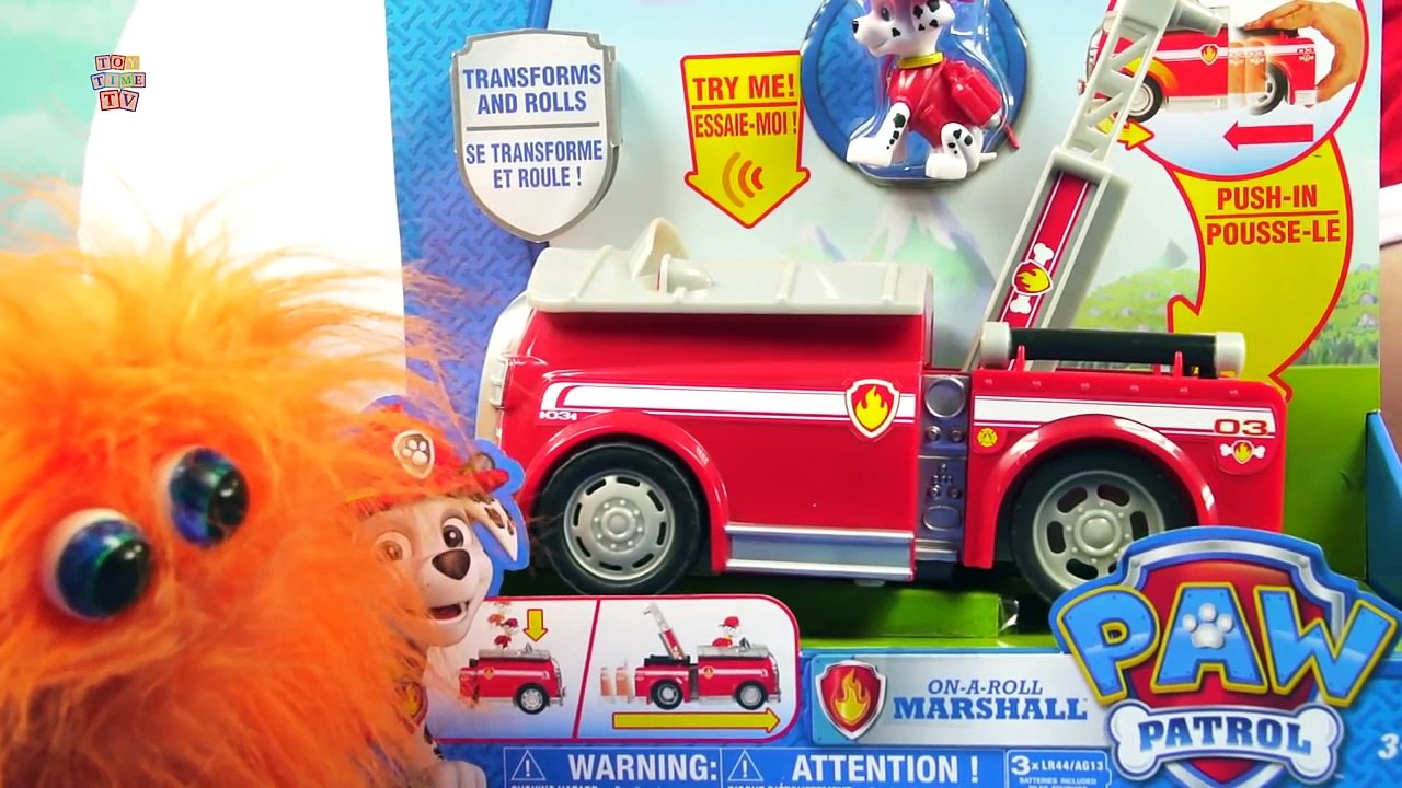 PAW PATROL Marshalls On A Roll Fire Truck Playset Toy Review From Spin Master Nick jr