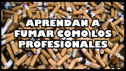 APRENDAN A FUMAR COMO LOS PROFESIONALES