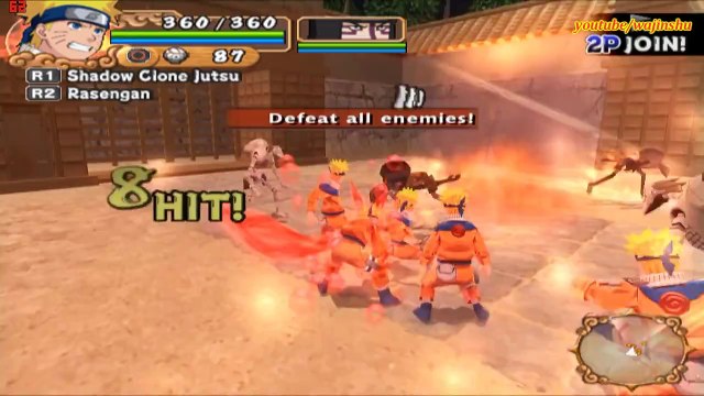 Naruto Uzumaki Chronicles 2 Walkthrough Part 16 Destroy the Orb! Leaf & Sand Team Up! 60 FPS muxed