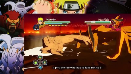 Naruto Ninja Storm 3 Full Burst Hokage Naruto vs Kurama Boss Battle Character Swap 60 FPS Gameplay