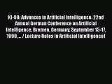 [PDF Download] KI-98: Advances in Artificial Intelligence: 22nd Annual German Conference on