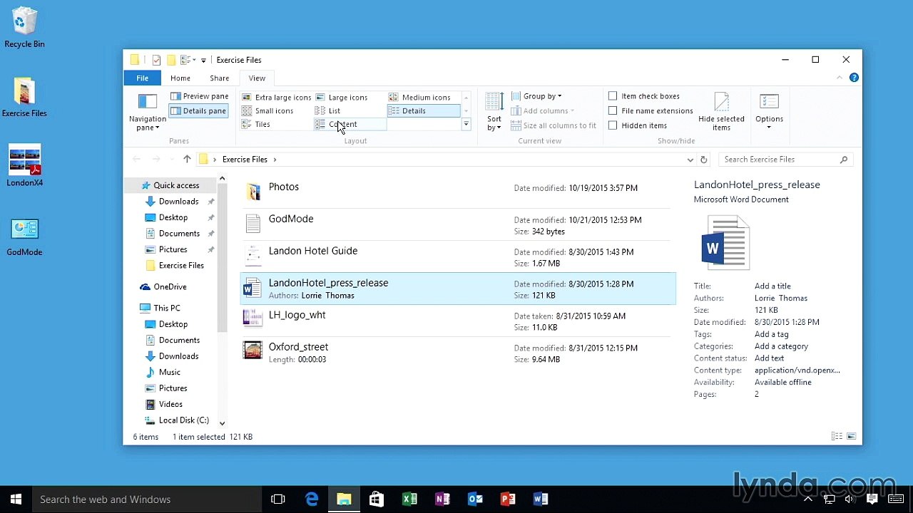 020 Viewing and selecting files in File Explorer