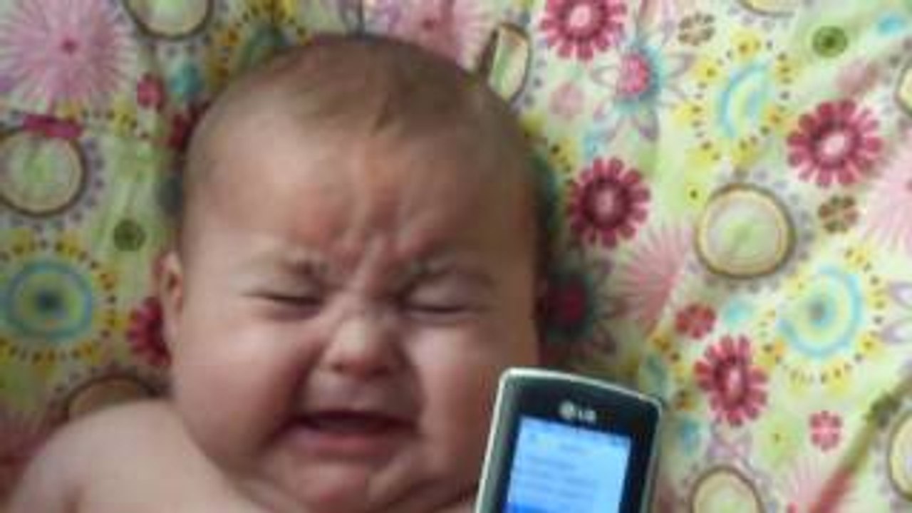 SO FUNNY!!! Bryson scared to hear a baby laughing!