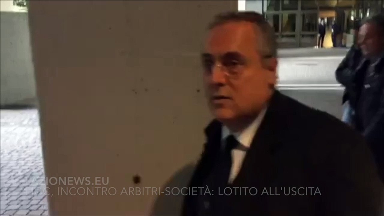 Lotito all'incontro arbitri-società