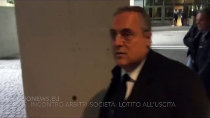 Lotito all'incontro arbitri-società