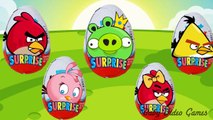 Angry Birds Nursery Rhymes for Children Learn ABC Kinder Surprise Eggs Finger Family