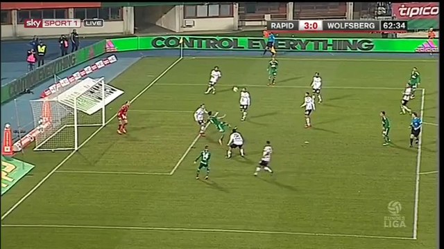 3-0 Matej Jelić Amazing Goal Austria Bundesliga - 06.02.2016, Rapid Wien 3-0 Wolfsberger AC