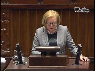 Poseł Aldona Młyńczak - Wystąpienie z dnia 29 stycznia 2016 roku.