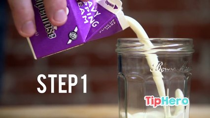Making Whipped Cream in a Jar