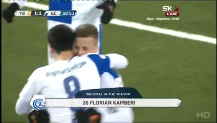 1-1 Florian Kamberi Goal - Switzerland Super League - 06.02.2016, BSC Young Boys 1-1 Grasshoppers