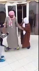 Hoverboard'la camı kıran arap