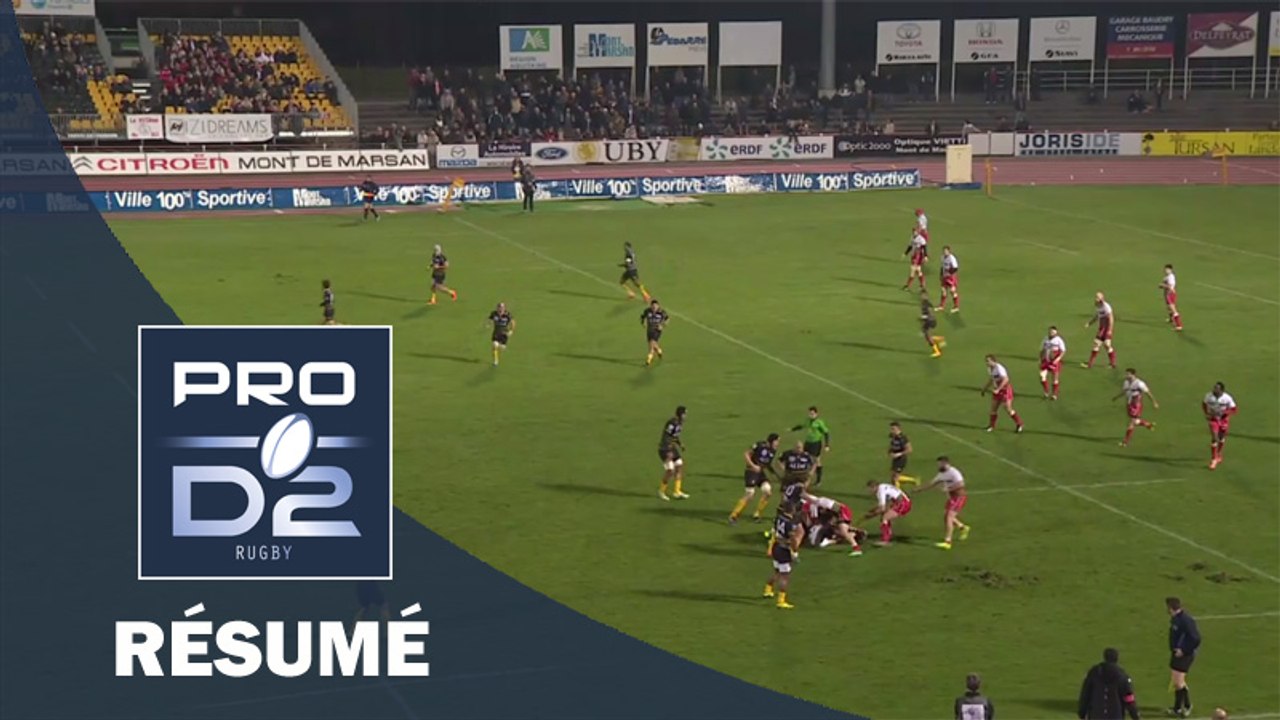 PRO D2 - Résumé Mont de Marsan-Biarritz: 6-29 - J18 - Saison 2015/2016