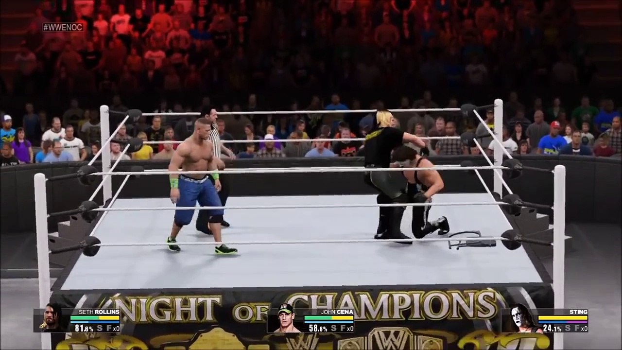 Seth Rollins vs Sting vs John Cena | WWE Night of Champions 2015